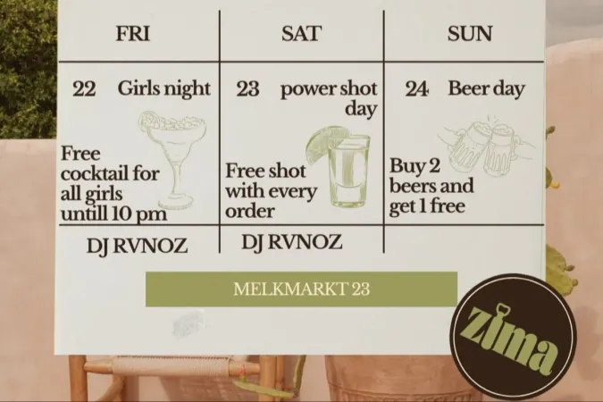 Zima viert openingsmaand met een volledig weekend vol drinks, muziek en good vibes