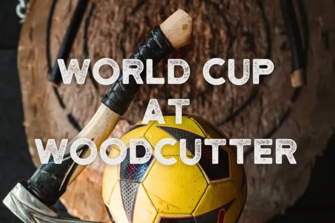 Supporter de Rode Duivels tijdens het WK bij WoodCutter Antwerpen